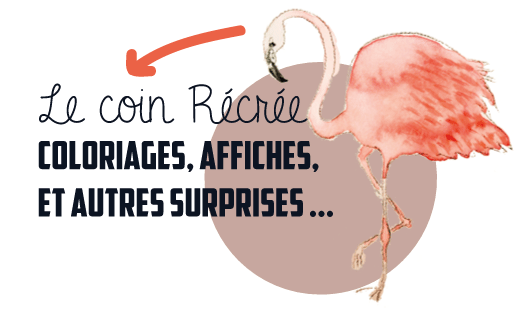 image d'un flamant rose pour un coin récré avec les goodies