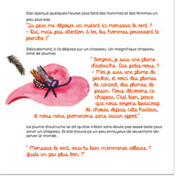 Une page du livre Les aventures de la plume qui voyageait Une page du livre Les aventures de la plume qui voyageait